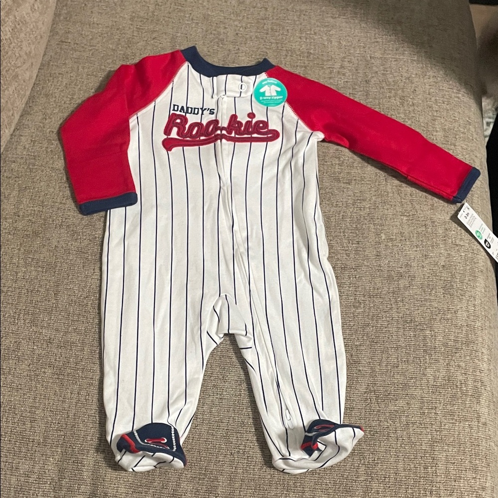Child of Mine Red and White Striped One Piece